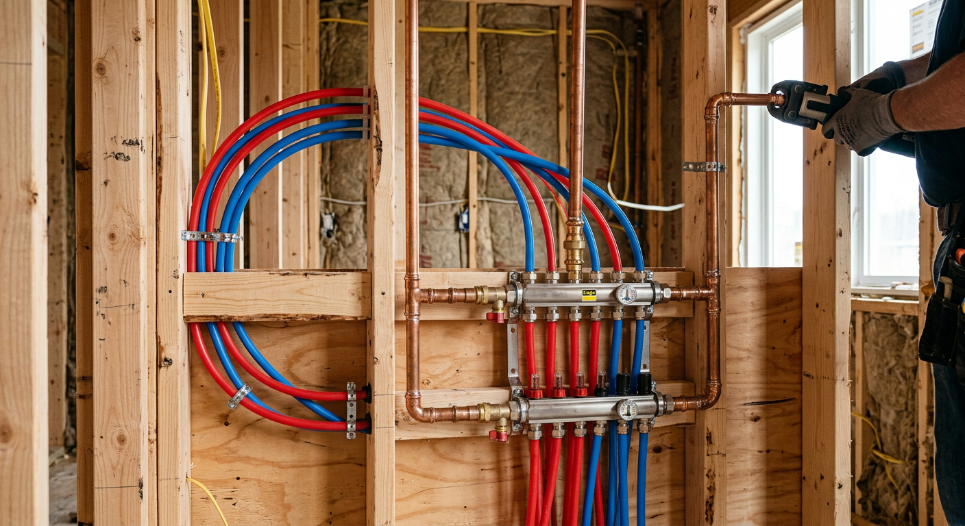 Création de réseau plomberie en cuivre et PER à Drancy 92